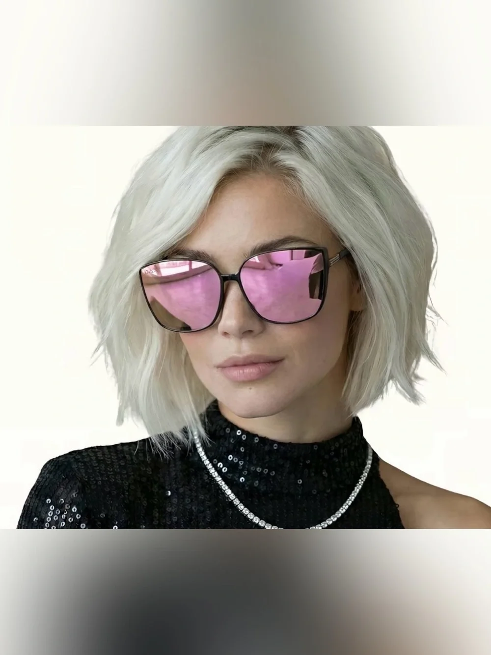 DAX Eyewear LUX Pink Polarized Cat Eye Sunglasses NIB